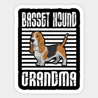 Basset Hound Grandma Proud Dogs Sticker